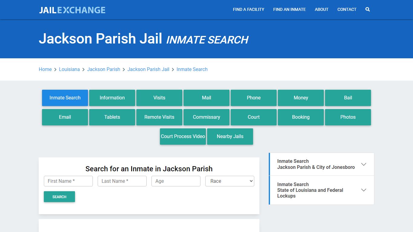 Jackson Parish Jail, LA Inmate Search: Roster & Mugshots - Jail Exchange